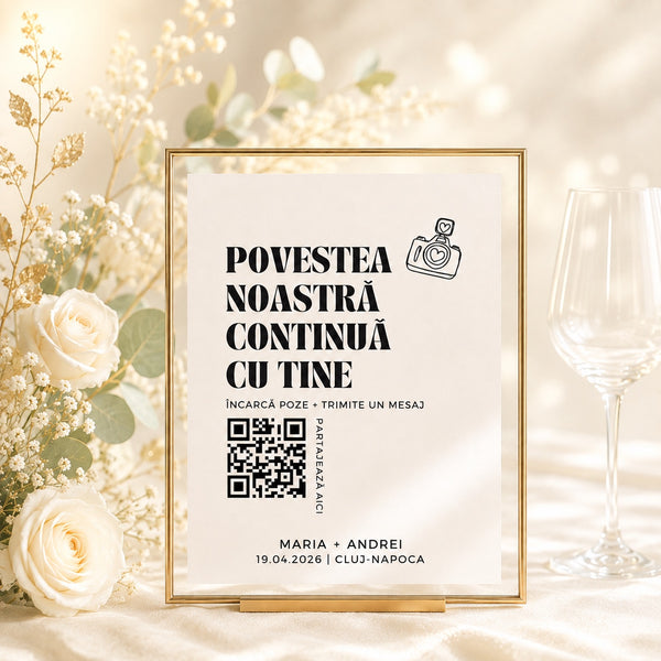 Guestbook digital nuntă — pachet Signature