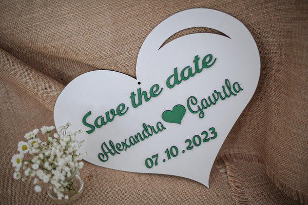 Decoratiune inima Save the Date