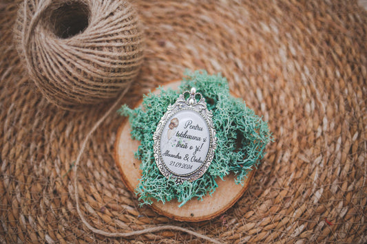 Brosa pentru buchet personalizata  "Forever and a day"