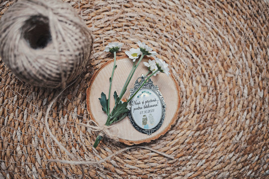 Brosa pentru buchet personalizata "Sacred Bond"