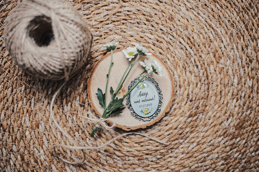 Brosa personalizata pentru buchet "Astazi sunt mireasa"