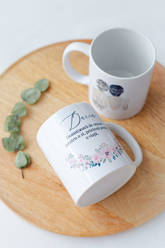 Cana personalizata domnisoara de onoare Roz