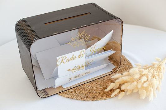 Casuta de dar personalizata cu plexi