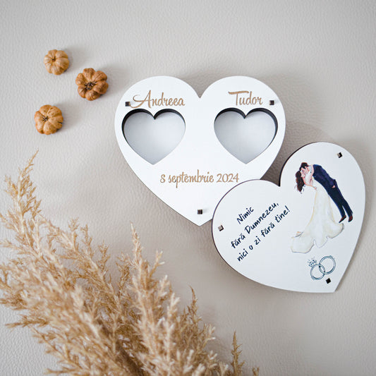 Cutie de verighete personalizata "Heart of Love"