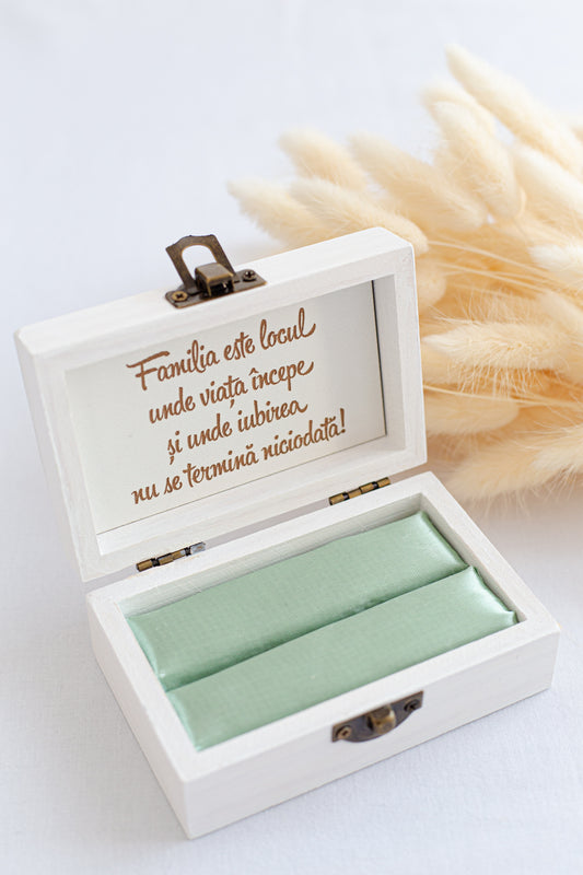 Cutie de verighete personalizata "Satin"