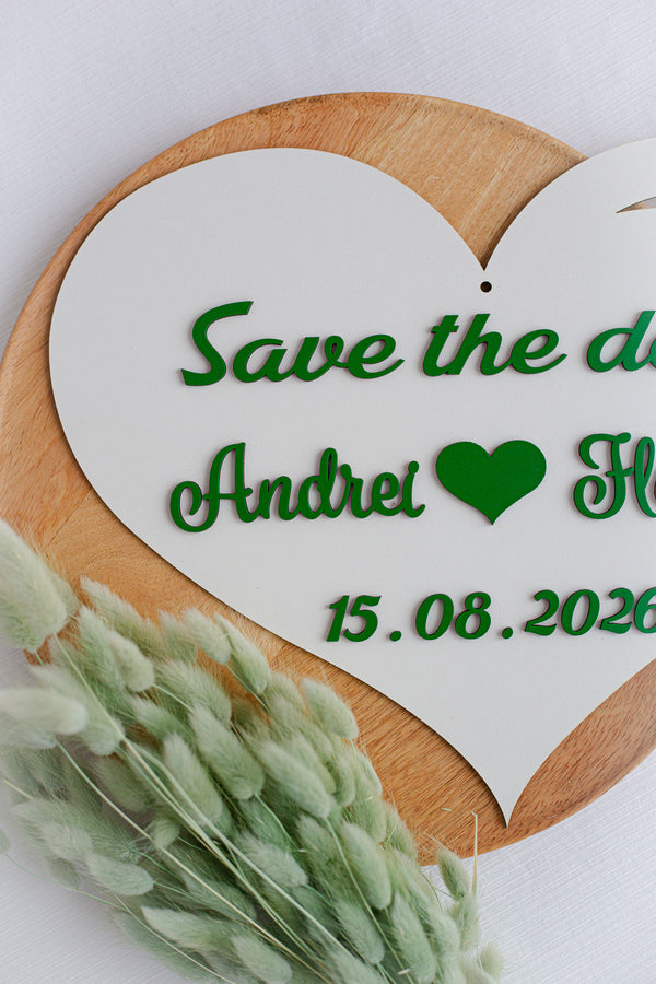 Decoratiune inima Save the Date