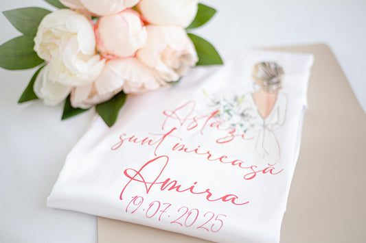 Halat mireasa personalizat "Astazi sunt mireasa"