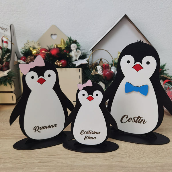 Pinguin personalizat din lemn