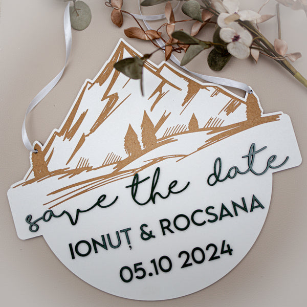 Placuta Save the date "Munte"