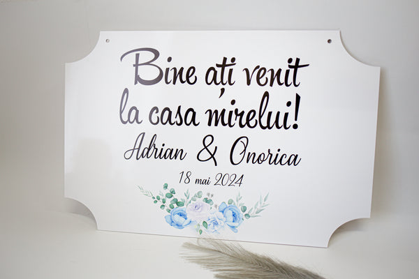 Placuta personalizata printata 60x40 cm "La casa"