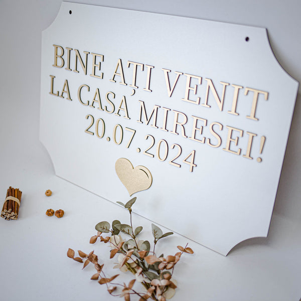 Placuta personalizata 60x40 cm "La casa"