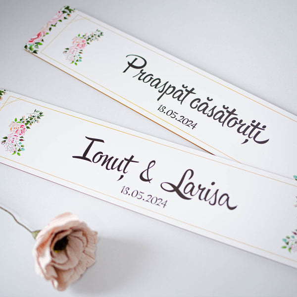 Set placute pentru masina personalizate "Flowers"