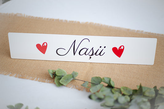 Plăcuță pentru mașină „Nașii”, handmade