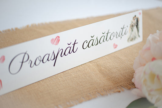 Plăcuță pentru mașină personalizată „Hearts”, handmade