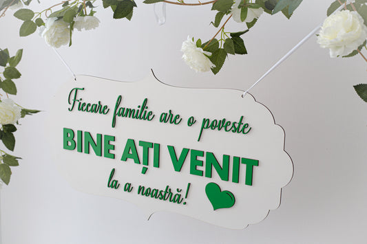 Placuta de bun venit 60x30 cm "Green"