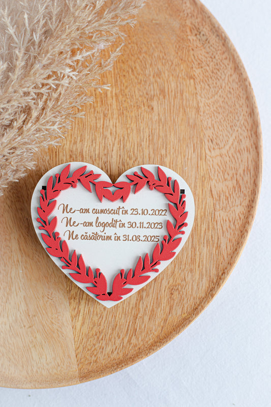 Cutie de verighete personalizata "Date"