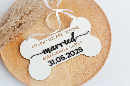 Decoratiune Save the date pentru catei
