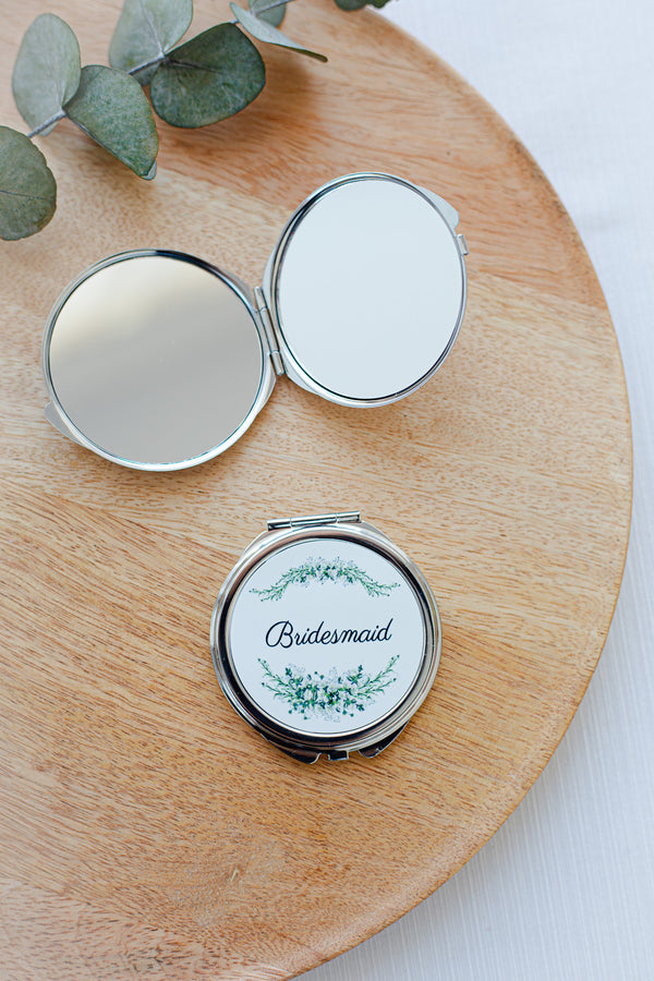 Oglinda personalizata "Bridesmaid" - Verde