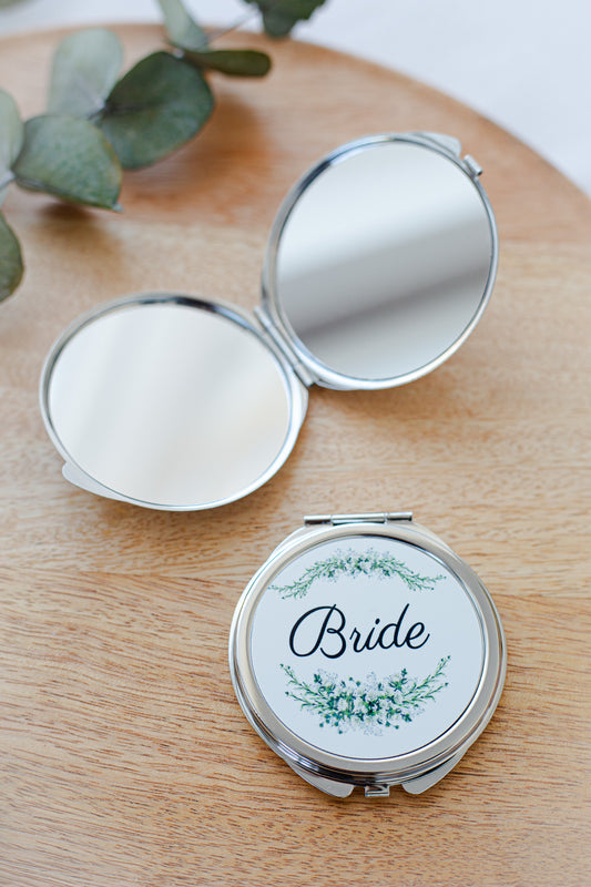 Oglindă personalizată „Bride 2” - Verde, handmade