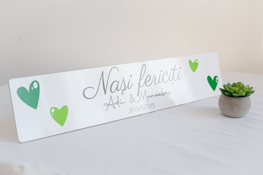 Placuta pentru masina personalizata "Inima"