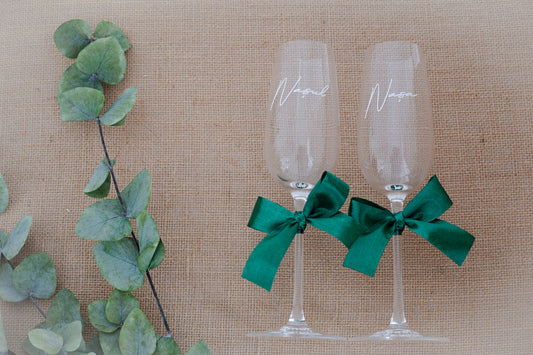 Set pahare de sampanie personalizate "Nasii"