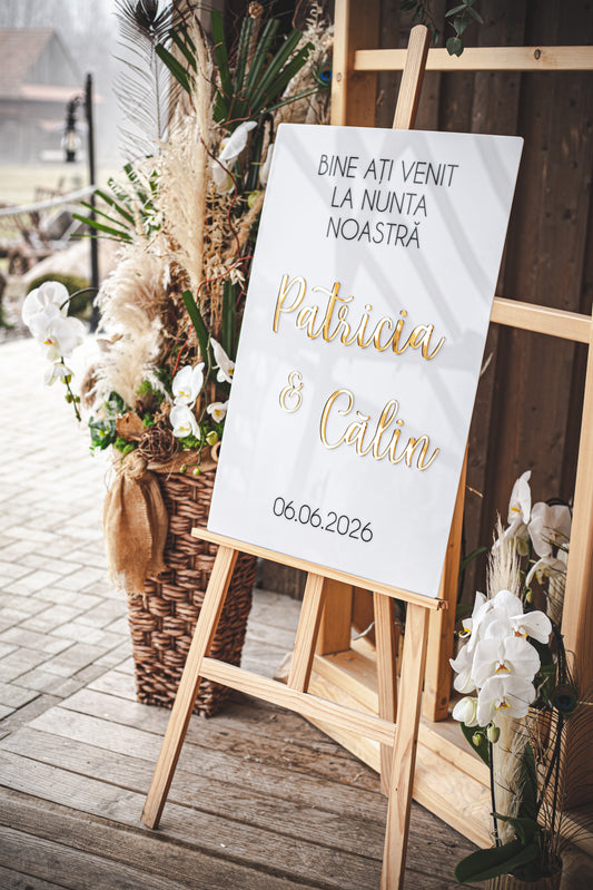 Placuta personalizata dreptunghiulara din plexiglas 70x50 cm "Simplicity"
