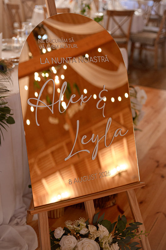 Placuta personalizata din plexi glas 70x50 cm "Oglinda"