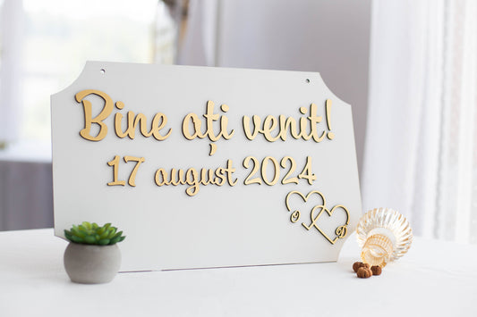 Placuta personalizata 60x40 cm "Initiale"