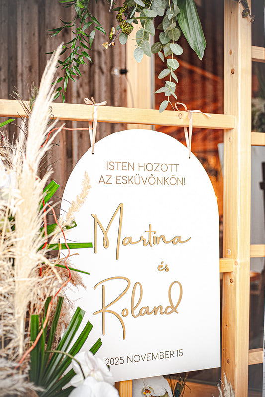 Placuta personalizata 70x50 cm "Isten hozott"