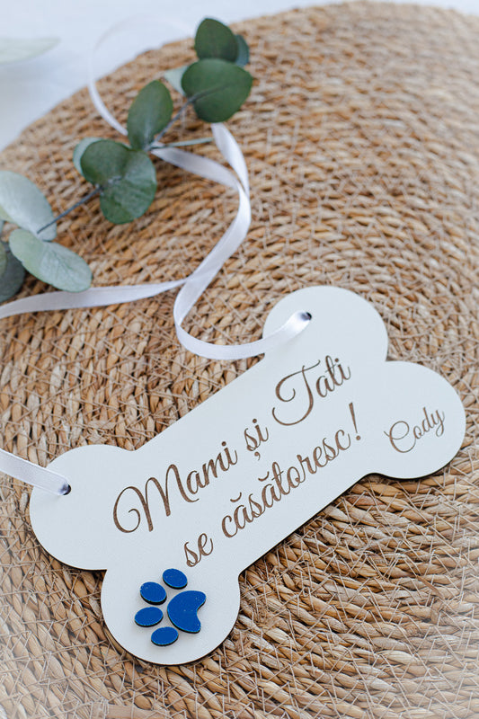 Decoratiune Save the date pentru catei - Mini