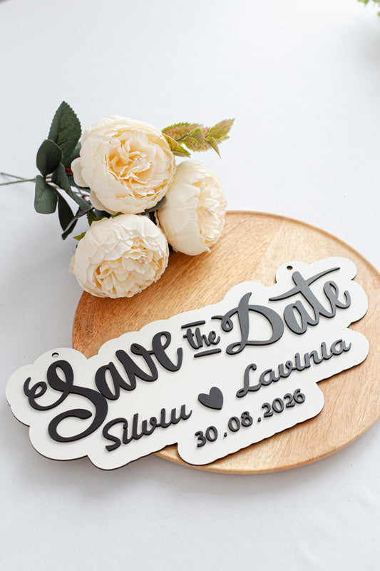 Placuta Save the date "Little Heart"