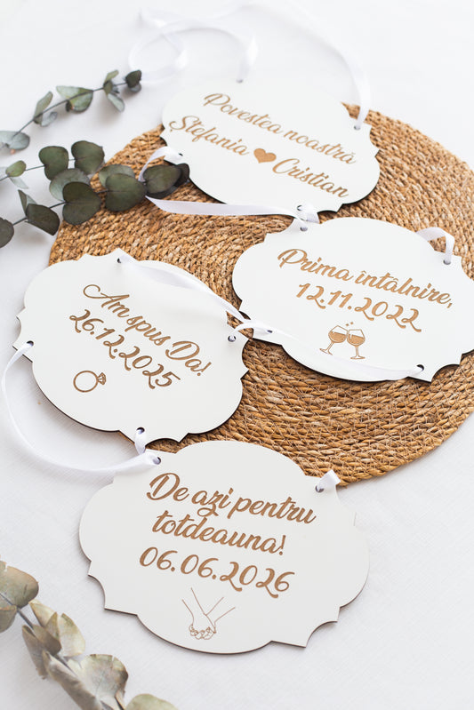 Set 4 placute Save the date