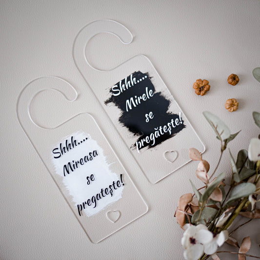 Set semne de ușă personalizate plexi, handmade