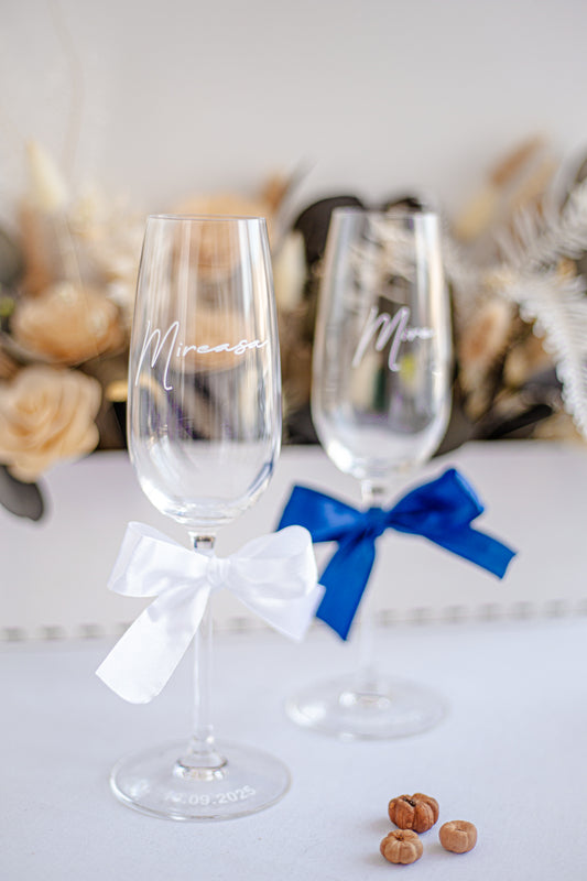 Set pahare de sampanie personalizate "Miri 2"