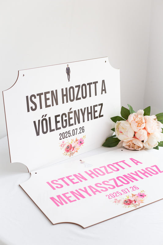 Set placute personalizate printate 60x40 cm "Isten Hozott"