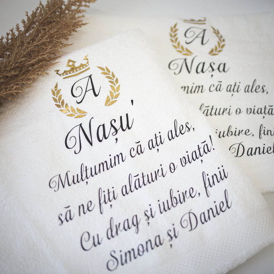 Set prosoape personalizate "Pentru nasi"
