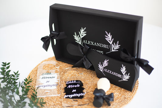 Set Tavita de gatit personalizata cu semne de usa