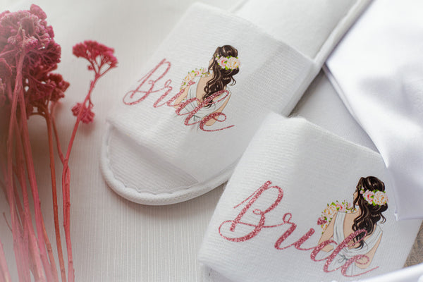 Papuci personalizati "Bride"