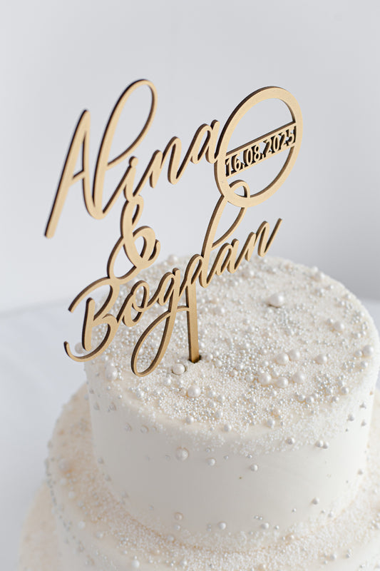 Cake topper personalizat "Numele voastre"