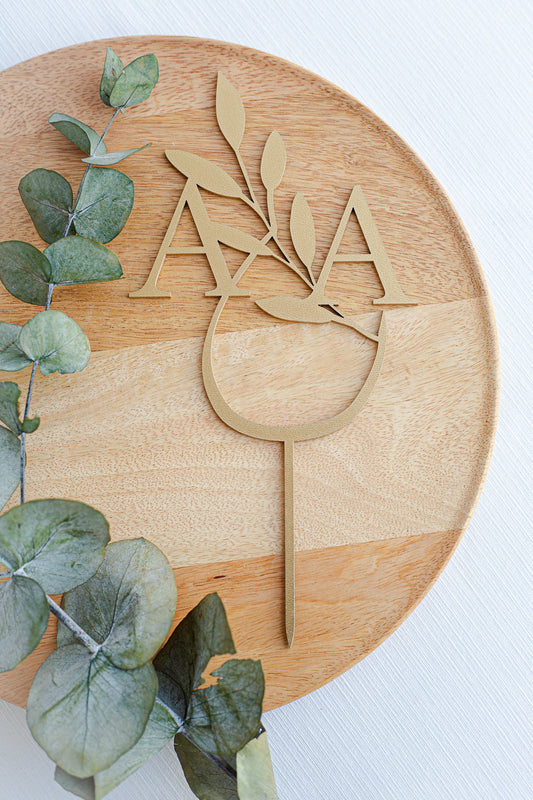 Cake topper personalizat "Initiale"