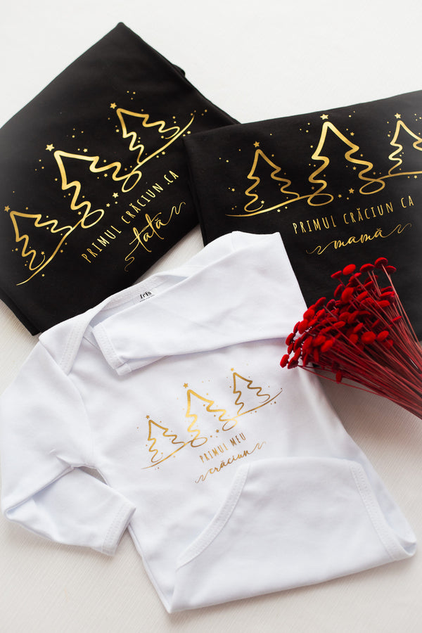 Set tricouri personalizate "Golden Christmas"