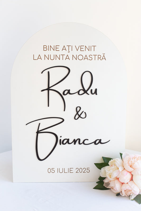 Placuta personalizata 70x50 cm "Povestea noastra"