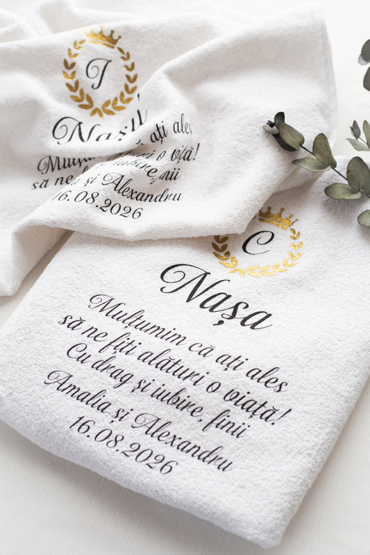 Set prosoape personalizate "Pentru nasi"