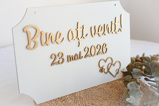 Placuta personalizata 42x30 cm "Initiale"