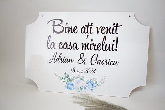 Placuta personalizata printata 60x40 cm "La casa"