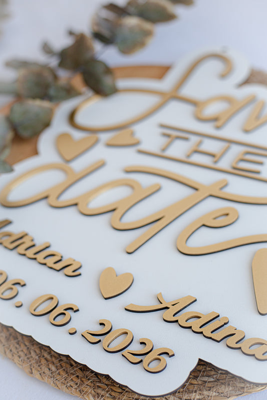 Placuta Save the date "Data nuntii si nume"